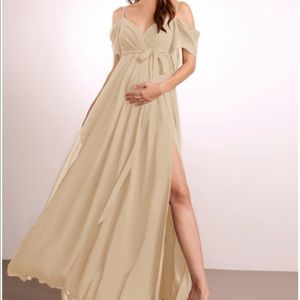 Maternity Bridesmaid Dress- champagne